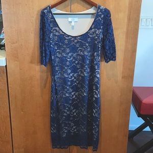Midnight blue lace dress